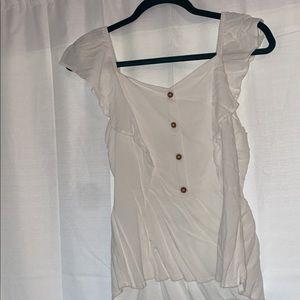 White shirt with buttons size medium!